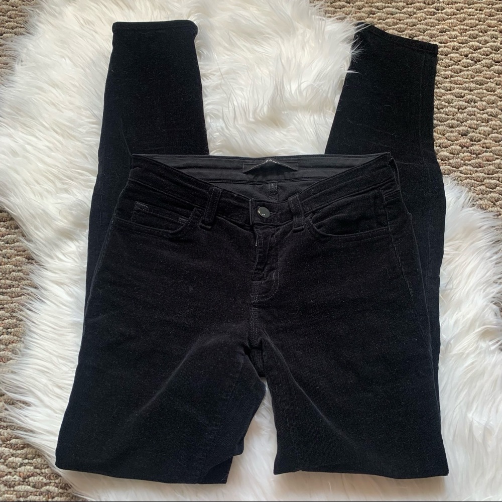 J Brand Skinny Black Corduroy Pants Jeans Size 24